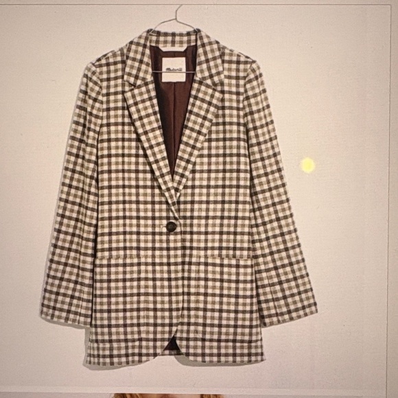 Madewell Jackets & Blazers - Madewell Larsen Blazer in Undyed Check XL